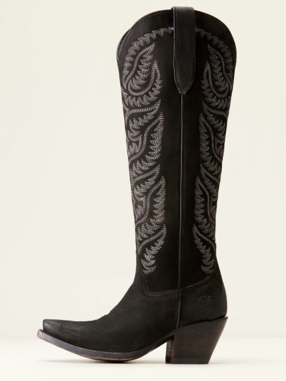 NEW Ariat Black GENUINE LEATHER Suede Distressed Laramie Western TALL Boots SZ 9 - Picture 9 of 16